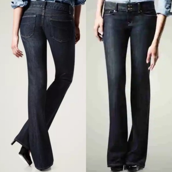 Gap Perfect Boot Jeans Dark Wash Stretch Denim Mid Rise Sz 12 - Picture 1 of 16